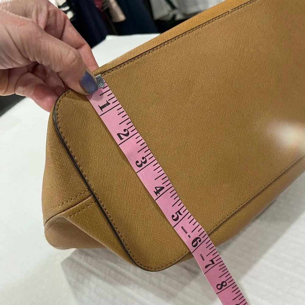 MICHAEL KORS MUSTARD LEATHER TOTE SHOULDER BAG